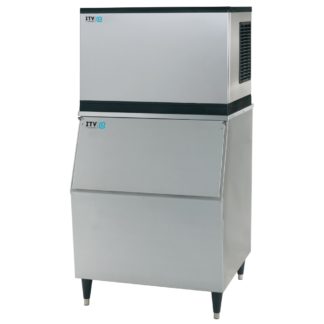ITV Ice Makers MS500WF/S300 461 lb Spika Full Cube Ice Machine w/ Bin - 282 lb Storage, Water Cooled, 208-230v