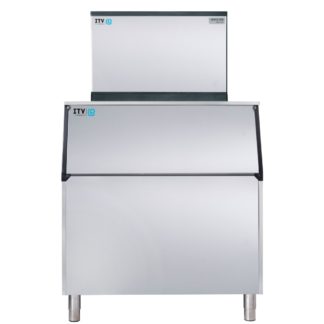 ITV Ice Makers MS500WF/S750 461 lb Spika Full Cube Ice Machine w/ Bin - 742 lb Storage, Water Cooled, 208-230v