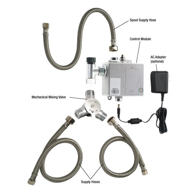 Krowne 16-190 Wall Mount Electronic Faucet - Single Hole, Gooseneck Spout - Image 3