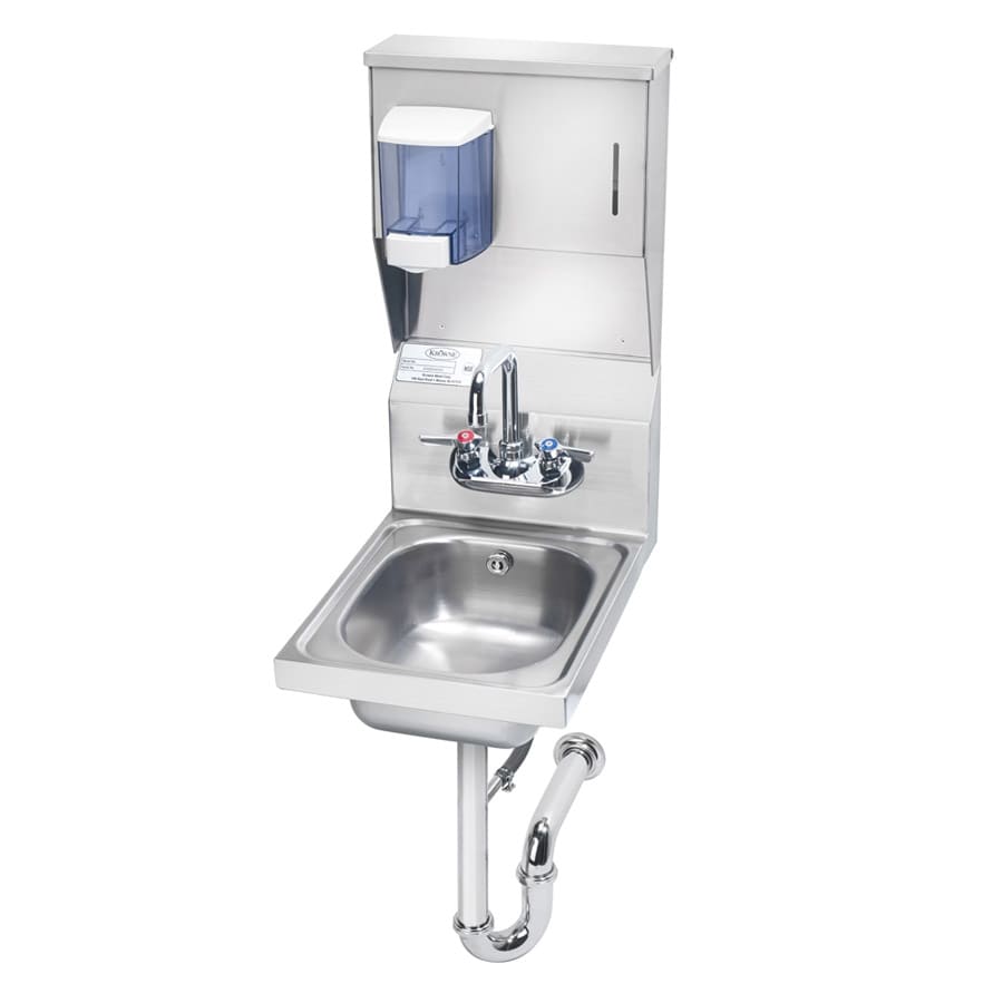 Krowne HS-31 Wall Mount Commercial Hand Sink w/ 9 3/4"L x 11 3/4"W x 5"D Bowl, Soap Dispenser