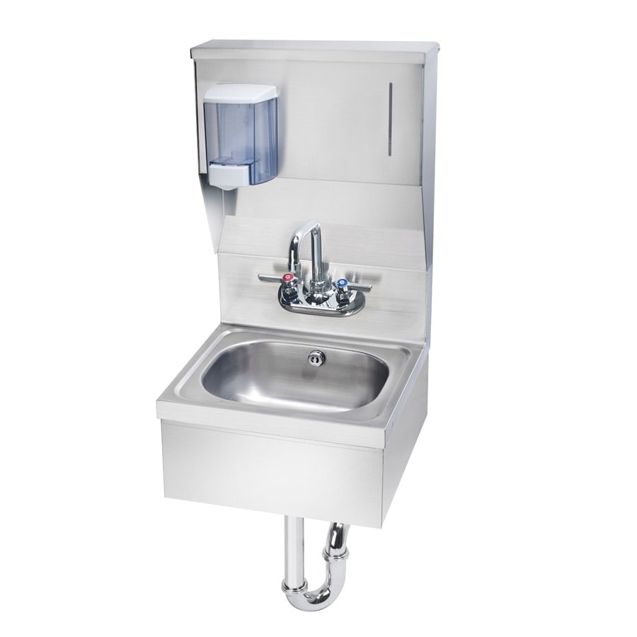 Krowne HS-8 Wall Mount Commercial Hand Sink w/ 14"L x 10"W x 6"D Bowl, Soap Dispenser