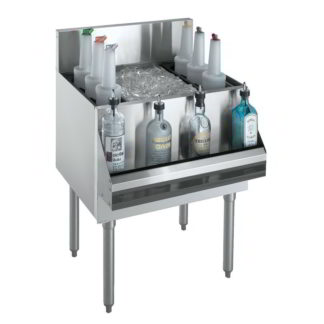 Krowne KR19-24DP-10 24" Royal Series Cocktail Station w/ 97 lb Ice Bin, Stainless