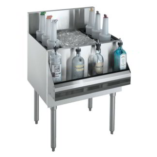 Krowne KR19-30DP 30" Royal Series Cocktail Station w/ 122 lb Ice Bin, Stainless