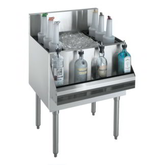 Krowne KR19-30DP-10 30" Royal Series Cocktail Station w/ 122 lb Ice Bin, Stainless