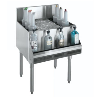 Krowne KR19-42-10 42" Royal Series Cocktail Station w/ 129 lb Ice Bin, Stainless