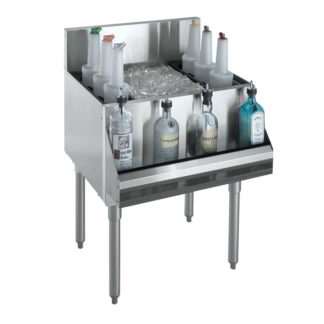 Krowne KR19-48 48" Royal Series Cocktail Station w/ 147 lb Ice Bin, Stainless