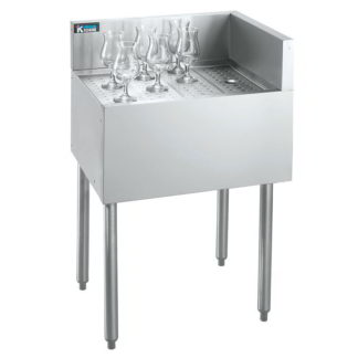 Krowne KR19-C24R Under Bar Freestanding Drainboard - 6 1/2" Back Splash on Rear/Right, 24" x 19"