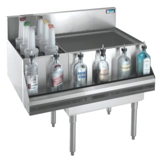 Krowne KR19-M36R-10 36" Royal Series Cocktail Station w/ 80 lb Ice Bin, Stainless
