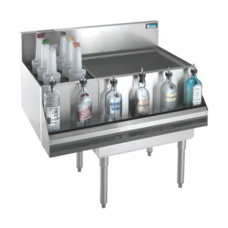 Krowne KR19-M48C 48" Royal Series Cocktail Station w/ 80 lb Ice Bin, Stainless