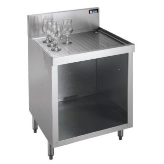 Krowne KR24-S18 Under Bar Glass Storage Unit - Open Base, 6 1/2" Back Splash, 18" x 24"