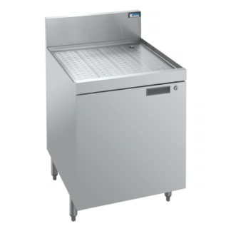 Krowne KR24-SD48 Under Bar Glass Storage Unit - Hinged Door Base, 6 1/2" Back Splash, 48" x 24"