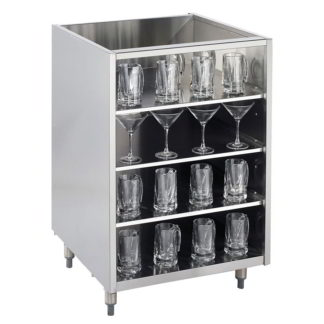 Krowne KR-G18 18" Backbar Glass Storage Cabinet w/ 3 Shelves, 24" D
