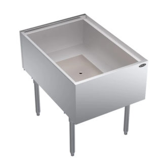Krowne PT-2436 35" x 24" Silver Series Drop In Ice Bin w/ 210 lb Capacity - Stainless