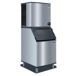 Manitowoc Ice IDT1200W/D970 1078 lb Indigo NXT Full Cube Ice Maker w/ Bin - 882 lb Storage, Water Cooled, 208-230v/1ph
