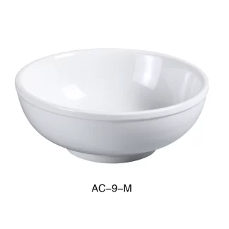 Yanco AC-9-M Abco 9.75" Menudo Bowl, 60 Oz, Porcelain, Super White, Pack of 12