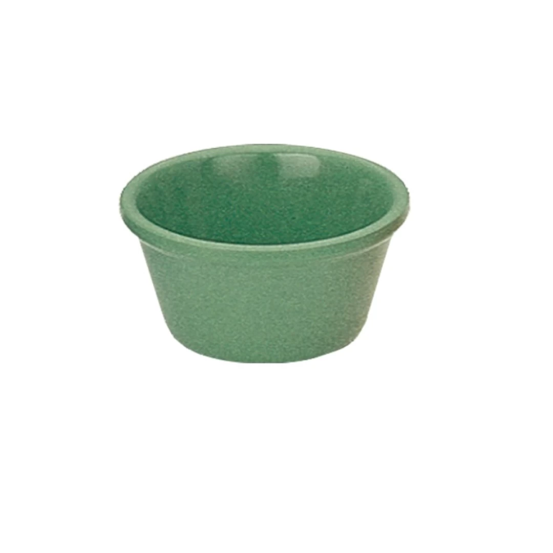 Yanco NC-538GR Mile Stone Smooth Ramekin, 4 Oz Capacity, 2.5" Height, 3.25" Diameter, Melamine, Green Color, Pack of 72