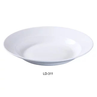 Yanco LD-311 Pasta Bowl, 22-Ounce, 11.5" Diameter, Porcelain, Bone White, Pack of 12