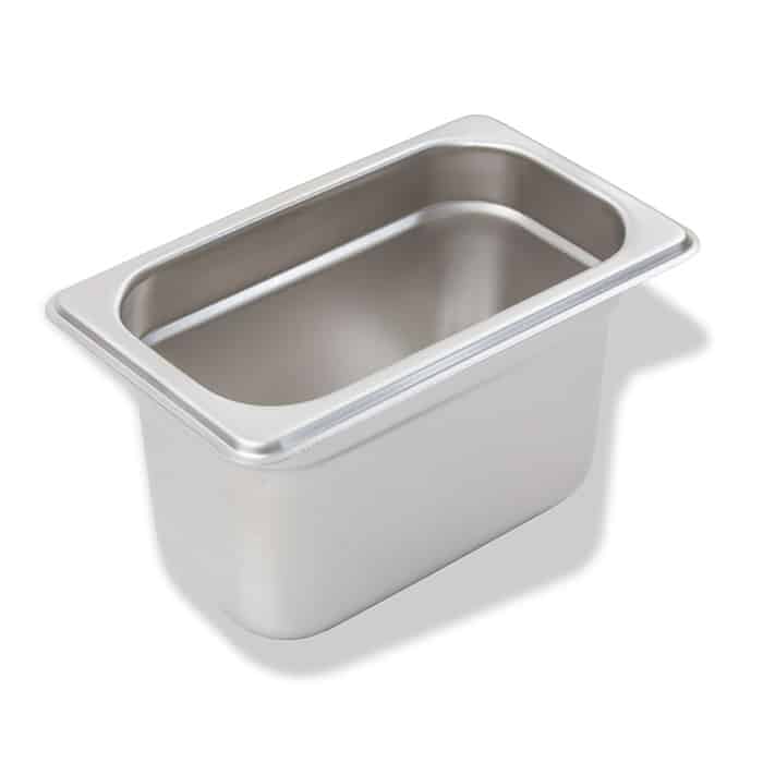 Crestware 4194 Saf-T-Stak Ninth Size Steam Table Pan 4" Deep
