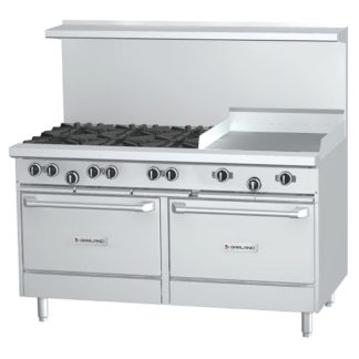 Garland G60-6G24RR 60" 6 Burner Gas Range w/ Griddle & (2) Standard Ovens