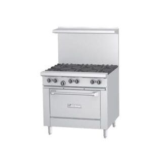 Garland U36-6S 36" 6 Burner Gas Range w/ Storage Base