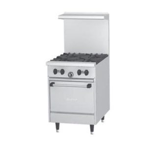 Garland X24-4L 24" 4 Burner Sunfire Gas Range w/ Space Saver Oven