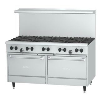 Garland X60-10RR 60" 10 Burner Gas Range w/ (2) Standard Ovens