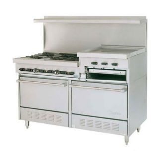 Garland X60-6R24RS 60" 6 Burner Sunfire Gas Range w/ Griddle, Standard Oven & Storage Base