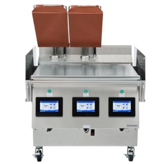 Garland XPE362L 39 21/32" Electric Clamshell Griddle w/ Thermostatic Controls - 3/4" Steel Plate, 200240v/3ph