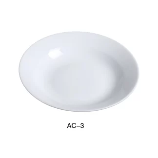 Yanco AC-3 Abco 9" Soup Plate, 10 Oz Capacity, Porcelain, Super White, Pack of 24
