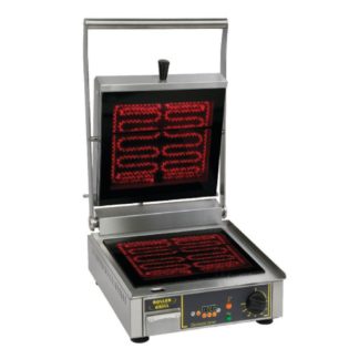 Equipex PANINIVG Single Commercial Panini Press w/ Ceramic Grooved & Smooth Plates, 208-240v/1ph