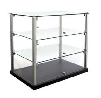 Equipex TN583 3 Tier Enclosed Dual Service Pass-Thru Display w/ (2) Glass Shelves