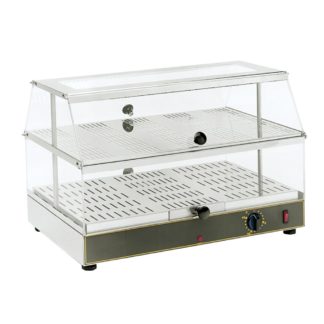 Equipex WD-200 24" Self Service Countertop Heated Display Case - (2) Shelves, 120v