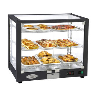 Equipex WD780B-3 30 1/2" Full Service Countertop Heated Display Case - (3) Shelves, 120v