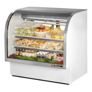 True TCGG-48-LD 48" Full Service Deli Case w/ Curved Glass - (3) Levels, 115v