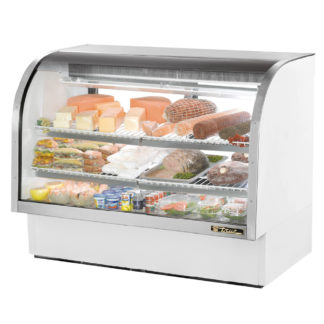 True TCGG-60-LD 60" Full Service Deli Case w/ Curved Glass - (3) Levels, 115v