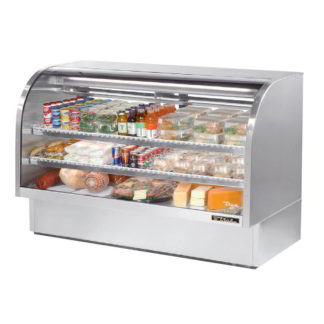 True TCGG-72-S-LD 72" Full Service Deli Case w/ Curved Glass - (3) Levels, 115v