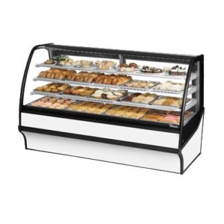 True TDM-DC-77-GE/GE-W-W 77 1/4" Full Service Dry Bakery Case w/ Curved Glass - (4) Levels, 115v