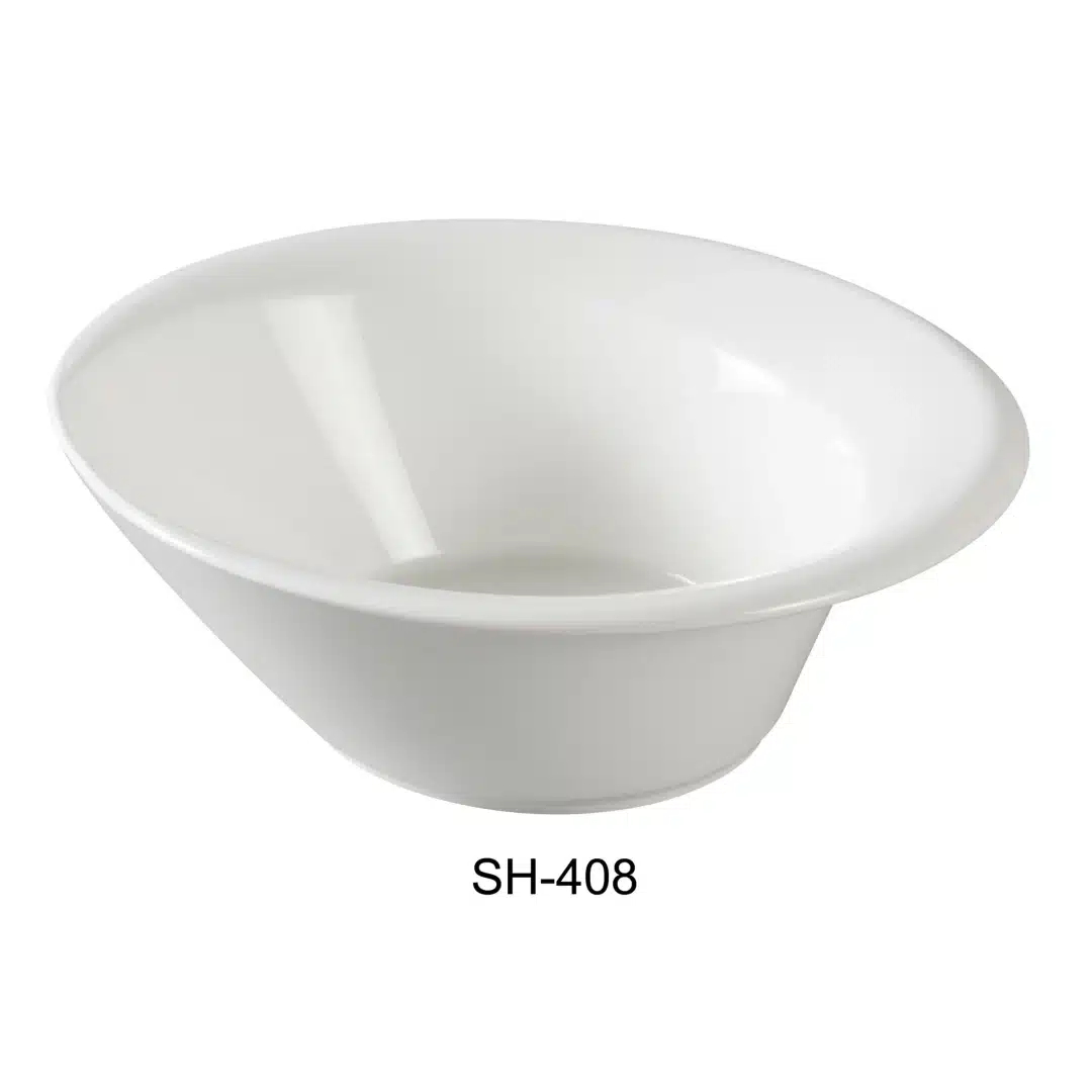 Yanco SH-408 8" Salad Bowl, 18 Oz Capacity, Porcelain, Bone White, Pack of 24