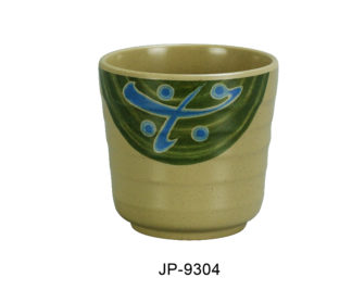 Yanco JP-9304 Japanese Tea Cup, 12 Oz Capacity, 3.5" Diameter, 3.25" Height, Melamine, Pack of 48