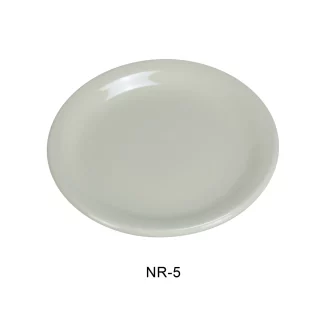 Yanco NR-5 Normandy Plate, Narrow Rim, 5.5" Diameter, China, American White Color, Pack of 36