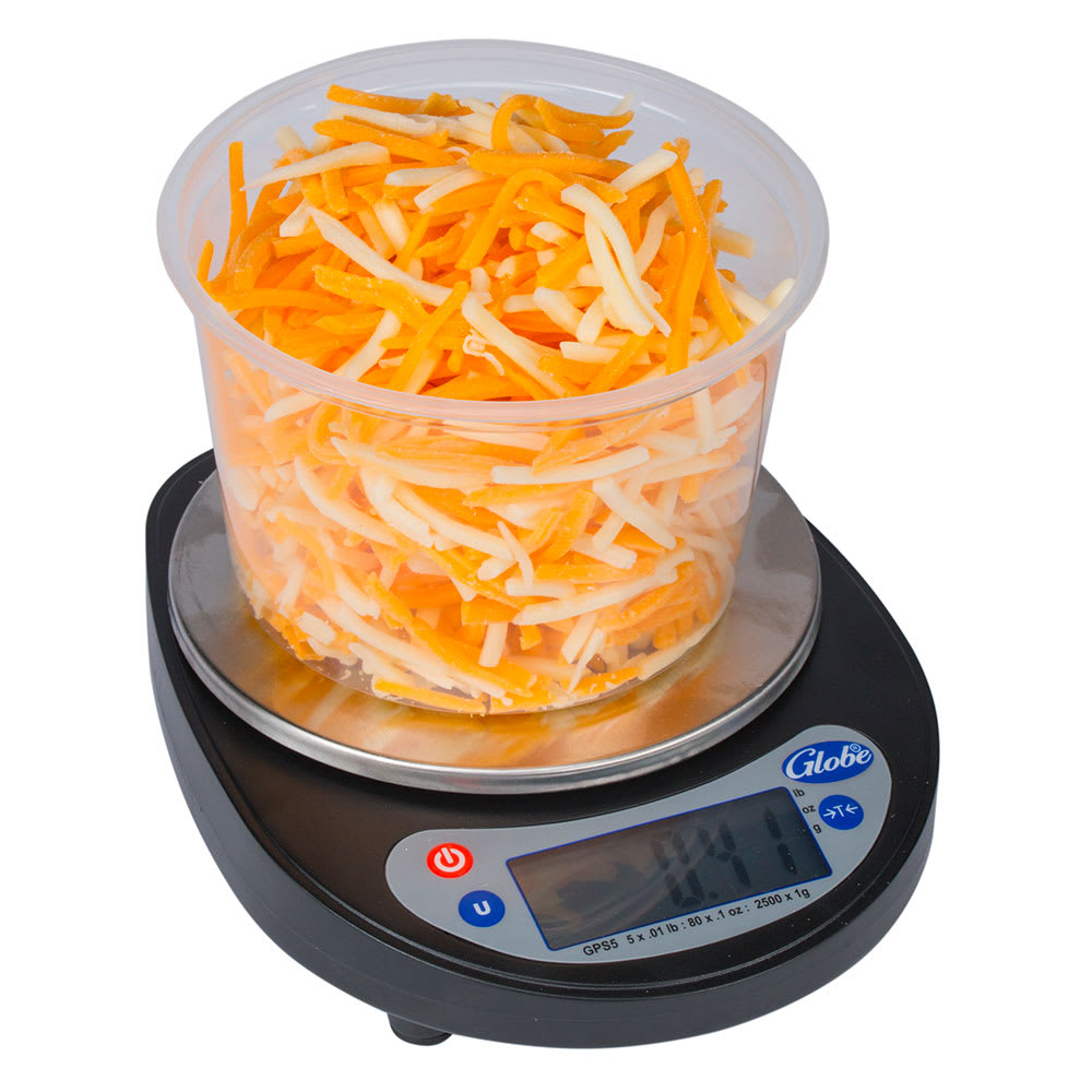 Globe GPS5 5 lb. Portion Control Scale w/ Ingredient Bowl - Image 3