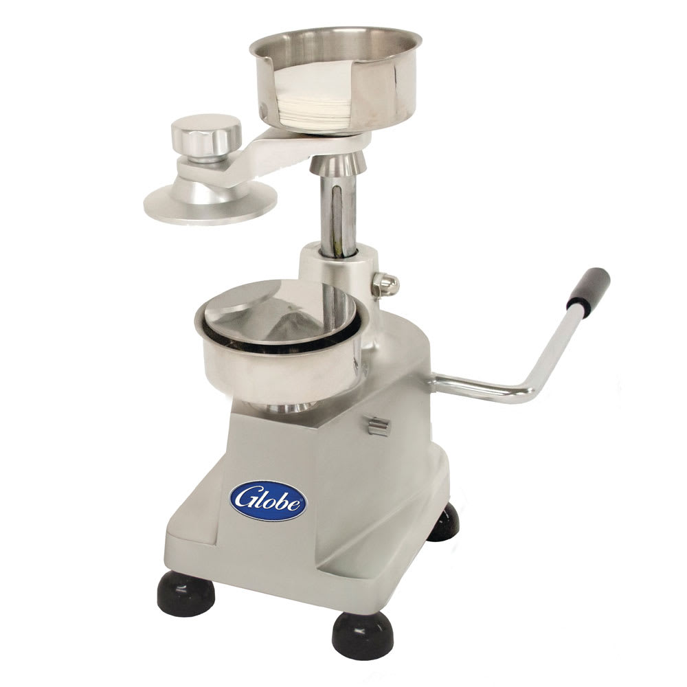 Globe PP5 5" Manual Hamburger Patty Press - (8 oz) Aluminum/Stainless