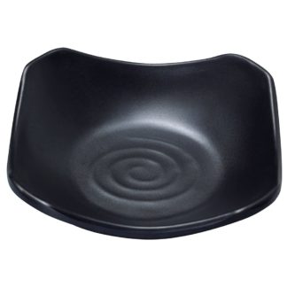 Yanco BP-0103 4 oz Melamine Dish, Black - 6 Dozen