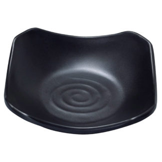 Yanco BP-0104 5 oz Melamine Dish, Black - 6 Dozen