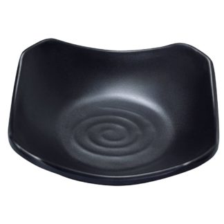 Yanco BP-0105 6 oz Melamine Dish, Black - 4 Dozen