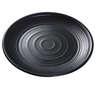 Yanco BP-1006 6" Melamine Plate, Black - 4 Dozen