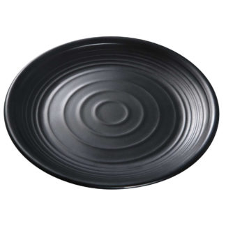 Yanco BP-1011 10 1/2" Melamine Plate, Black - 2 Dozen