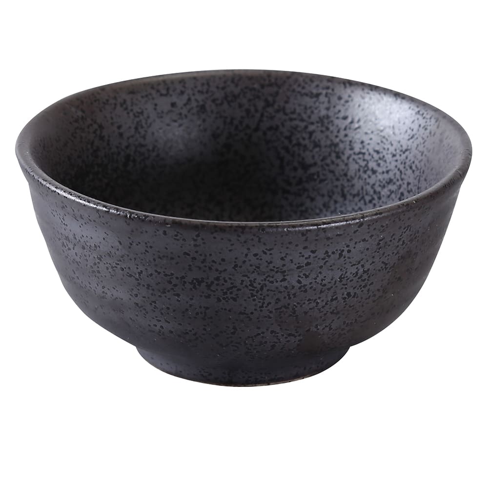 Yanco DB-3005 10 oz Diamond Black Rice Bowl - Porcelain, Black - 3 Dozen