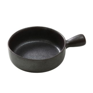 Yanco DB-4106 18 oz Diamond Black Skillet w/ Lid - Porcelain, Black - 2 Dozen