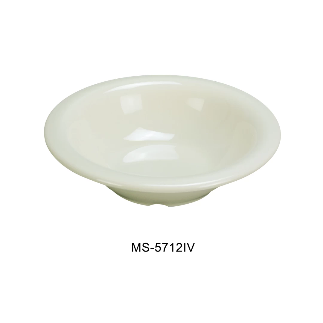 Yanco MS-5712IV Mile Stone Soup Bowl, 12 Oz Capacity, 1.75" Height, 7.25" Diameter, Melamine, Ivory Color, Pack of 48